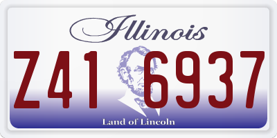 IL license plate Z416937