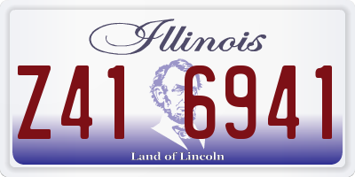 IL license plate Z416941