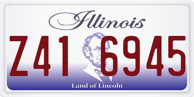IL license plate Z416945
