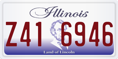 IL license plate Z416946