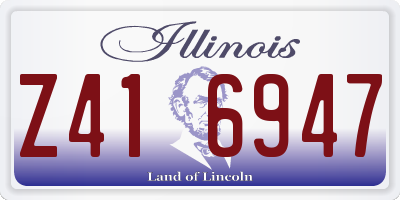 IL license plate Z416947