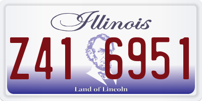 IL license plate Z416951