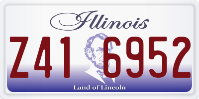 IL license plate Z416952