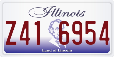 IL license plate Z416954