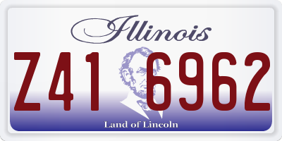 IL license plate Z416962