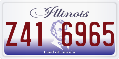 IL license plate Z416965