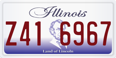 IL license plate Z416967