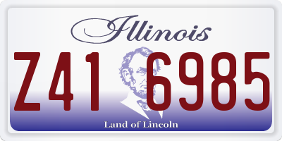 IL license plate Z416985