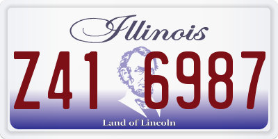 IL license plate Z416987