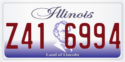 IL license plate Z416994