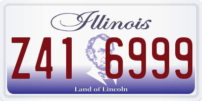 IL license plate Z416999