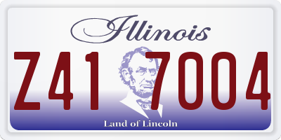 IL license plate Z417004