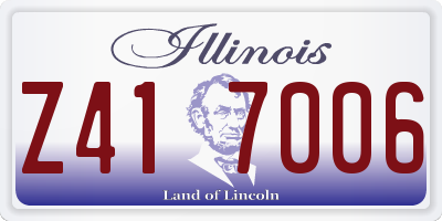 IL license plate Z417006