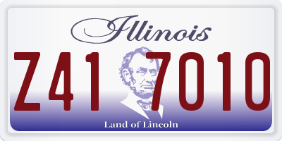 IL license plate Z417010