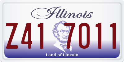 IL license plate Z417011