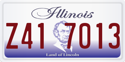IL license plate Z417013