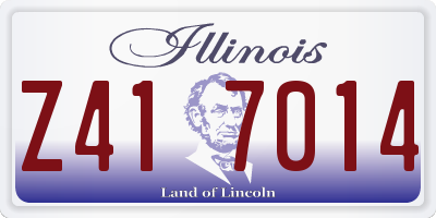 IL license plate Z417014