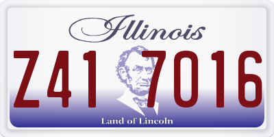IL license plate Z417016