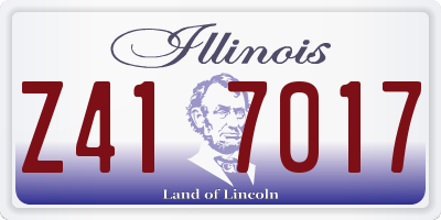 IL license plate Z417017