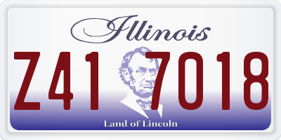 IL license plate Z417018