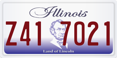 IL license plate Z417021