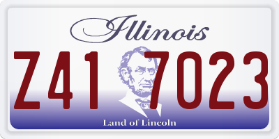 IL license plate Z417023