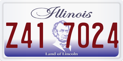 IL license plate Z417024