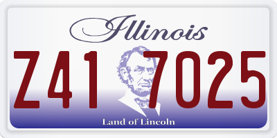 IL license plate Z417025