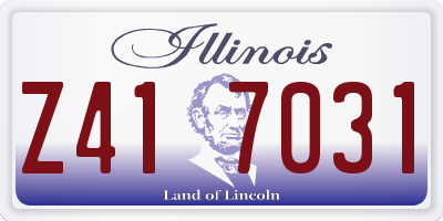 IL license plate Z417031