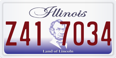 IL license plate Z417034