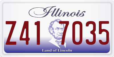 IL license plate Z417035