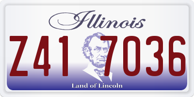IL license plate Z417036