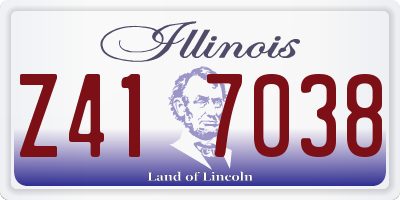 IL license plate Z417038