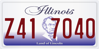 IL license plate Z417040