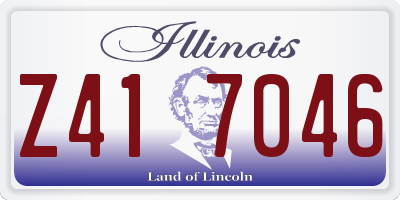 IL license plate Z417046