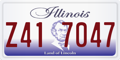 IL license plate Z417047