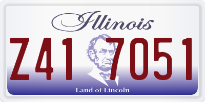 IL license plate Z417051