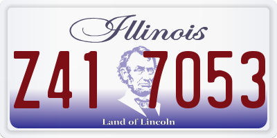 IL license plate Z417053