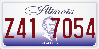 IL license plate Z417054