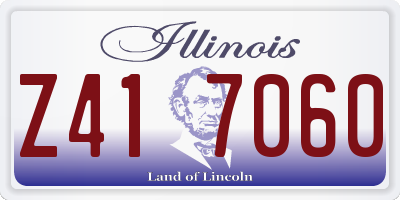 IL license plate Z417060