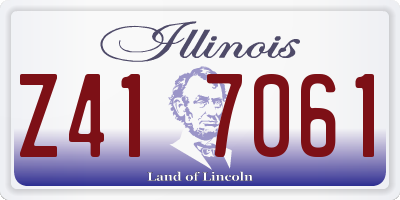 IL license plate Z417061