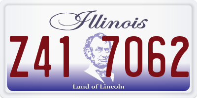 IL license plate Z417062