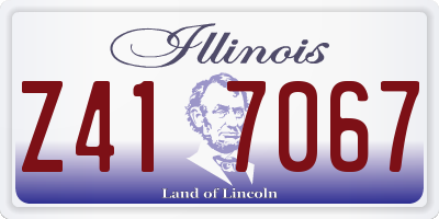 IL license plate Z417067