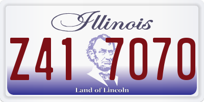 IL license plate Z417070