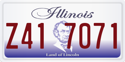 IL license plate Z417071