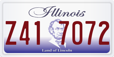 IL license plate Z417072
