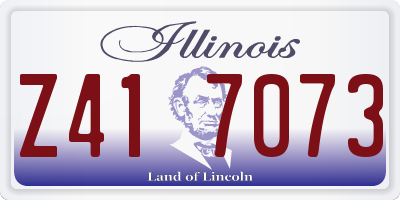 IL license plate Z417073