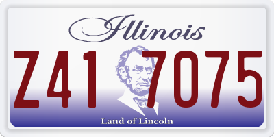 IL license plate Z417075