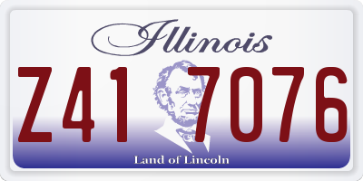 IL license plate Z417076