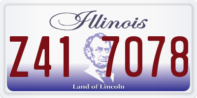 IL license plate Z417078